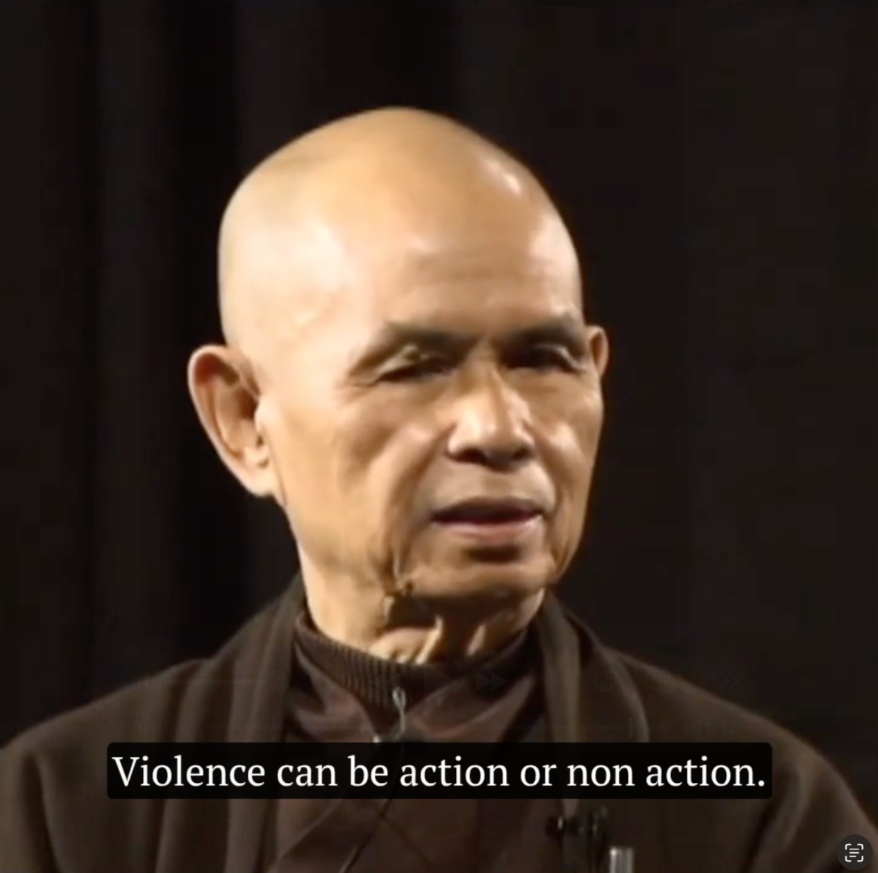 Thich Nhat Hanh about violence
